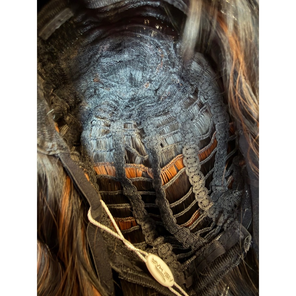 Black synthetic wig mini lace